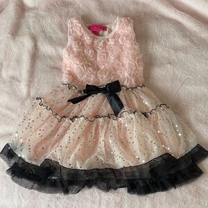 Betsey Johnson Cream Rosette Dress